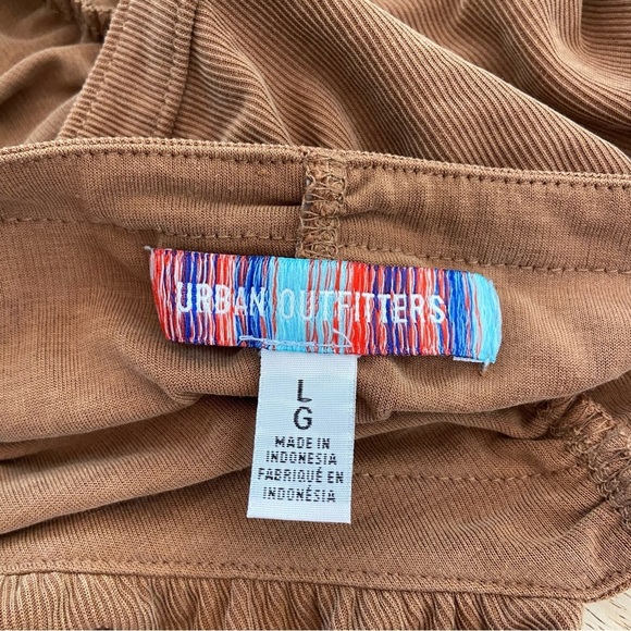 URBAN OUTFITTERS Chocolate Brown Corset Crop Top Women’s Size Large - Picture 5 of 6